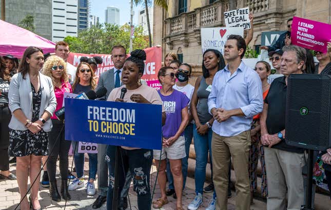 Jasmen Rogers with Floridians for Reproductive Freedom