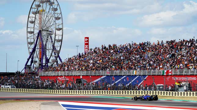 Williams’ Nicholas Latifi at the 2022 United States Grand Prix.