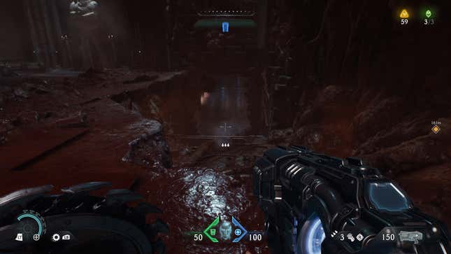 The player looks at a key location.