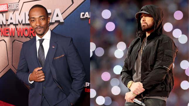 Image for article titled Anthony Mackie Makes This Surprise Revelation About His Experience With Eminem On the Set of &#39;8 Mile&#39;