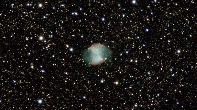 The Dumbbell Nebula, as imaged with Vespera.