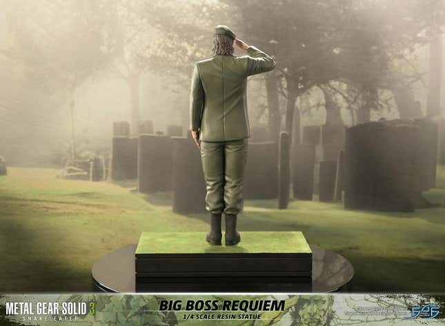 A photo of the new Big Boss MGS 3 statue.