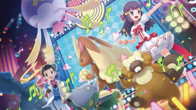 Trainers dance with their Pokémon in Brilliant Diamond and Shining Pearl artwork. 