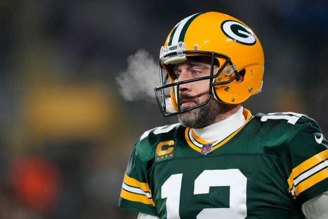 Image for article titled You are going to think about Aaron Rodgers whether you want to or not