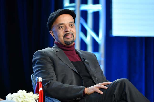 Author and executive producer, James McBride of “The Good Lord Bird” speaks during the Showtime segment of the 2020 Winter TCA Press Tour at The Langham Huntington, Pasadena on January 13, 2020 in Pasadena, California.