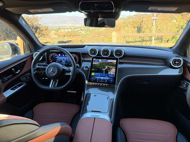 Dashboard of a grey 2025 Mercedes-Benz GLC350e