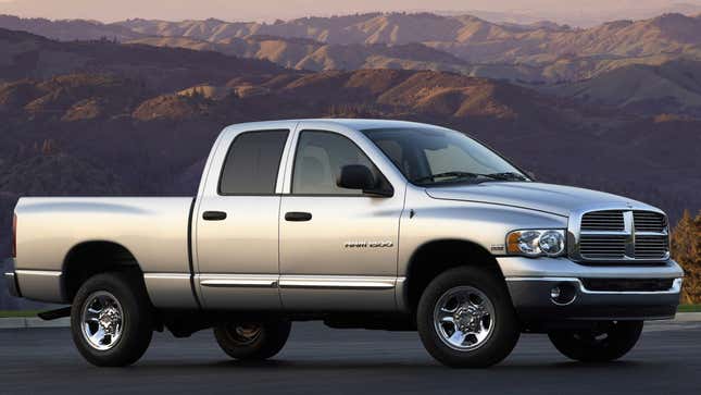 A photo of a silver Ram 1500 truck. 