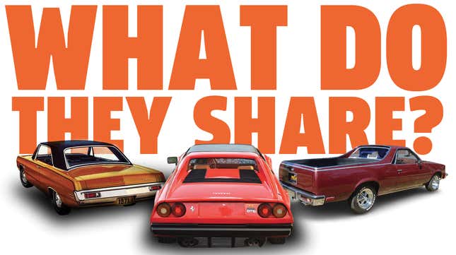 Image for article titled Let&#39;s Talk About The Design Element Shared By El Caminos, Dodge Darts, And The Ferrari 308GTS