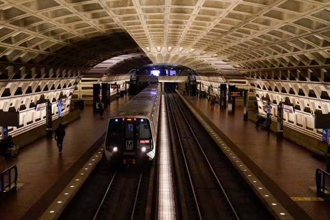 FILE - A train arrives at Metro Center station, April 23, 2021, in Washington. Federal officials are harshly criticizing Washington&#39;s regional transit agency, saying a &quot;poor safety culture&quot; led to an October 2021 derailment that caused hundreds of new Metro railcars to be pulled from service. National Transportation Safety Board Chair Jennifer Homendy said Thursday, Jan. 4, 2024, that a final NTSB report on the incident concluded that WMATA technicians had been aware for years of a safety issue that caused the wheels on the new 7000-series Metro cars to expand wider than the tracks. (AP Photo/Patrick Semansky, File)