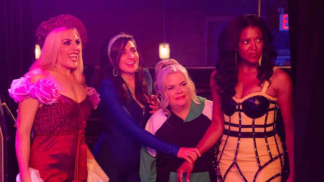 Busy Philipps, Sara Bareilles, Paula Pell, and Renée Elise Goldsberry in Girls5eva season 3