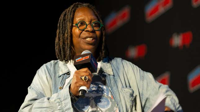 Whoopi Goldberg on stage at NYCC