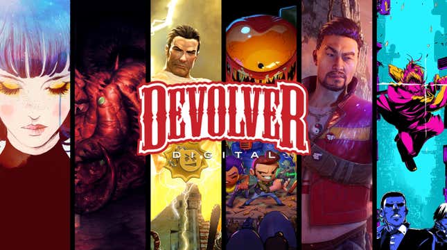 An image shows a collage of video games Devolver Digital has published. 