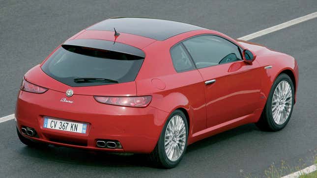 A red Alfa Romeo Brera.