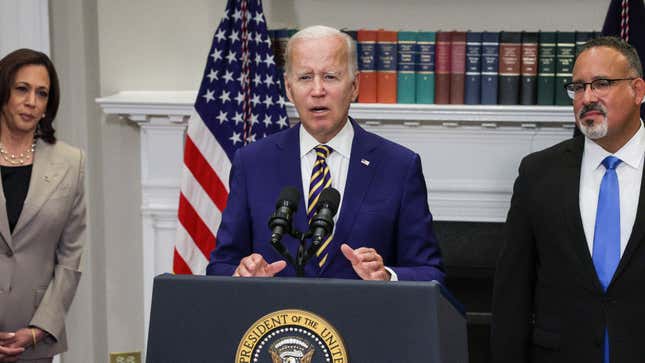 Kamala Harris Quietly Steps Into Frame Behind Biden During Student Debt ...