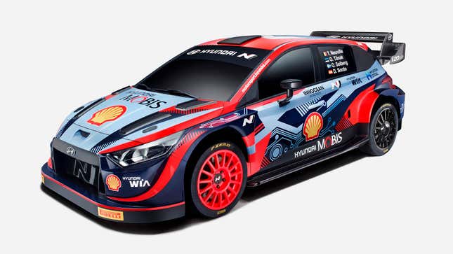 Image for article titled Hyundai's New World Rally Car Has A Wing On Its Wing