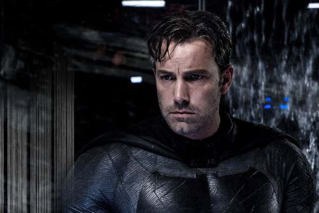 Ben Affleck as Batman in 2016's Batman v Superman: Dawn of Justice. 