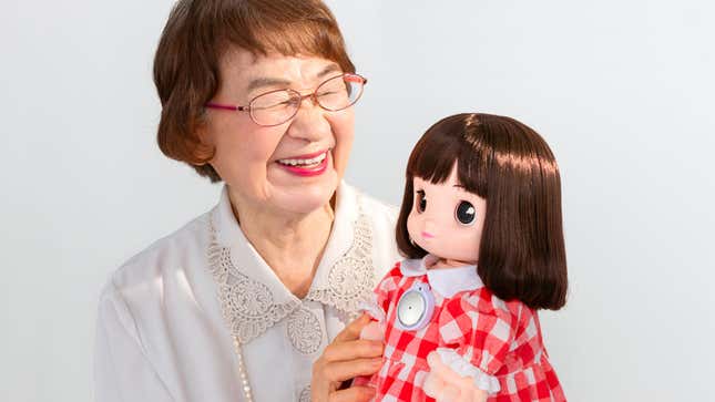 A photo of Grammy holding Ami-Chan