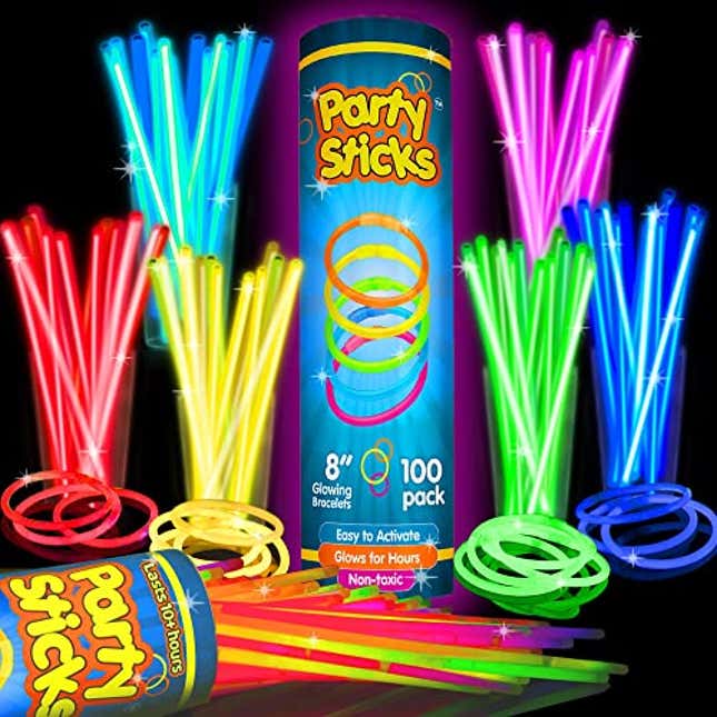 Image for article titled PartySticks Glow Sticks Party Supplies 100pk, Now 31% Off