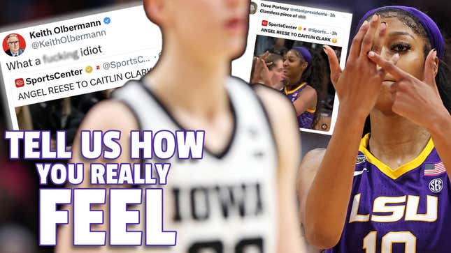 Dave Portnoy, Keith Olbermann, and half of Twitter expose their whiteness after Angel Reese's taunt | Andy Reacts