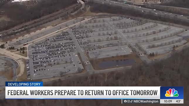 Image for article titled Trump&#39;s Return-To-Office Forces 17,000 Workers Into 4,400 Parking Spaces In DC