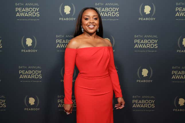 Quinta Brunson arrives for the 84th Peabody Awards at the Beverly Wilshire Hotel in Beverly Hills, California on June 9, 2024.