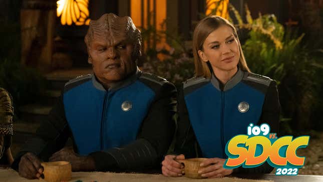 Crewmates Bortus and Grayson from The Orville.