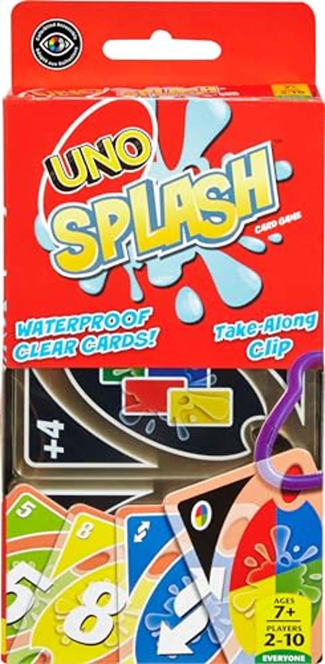 Image for article titled Mattel Games ​UNO Splash Card Game for Outdoor Camping, Now 30% Off