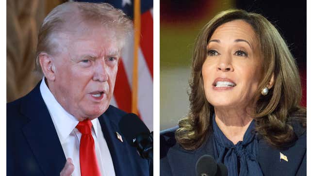 Bild für Artikel mit dem Titel Trump reagiert auf Kamala Harris‘ Rede vor dem DNC mit seltsamen, nicht enden wollenden Schimpftiraden