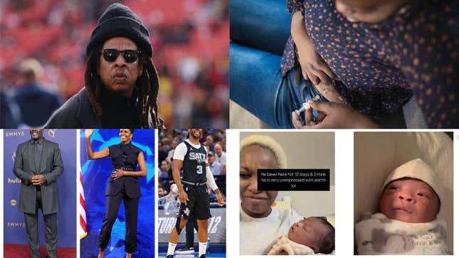 Image de l'article intitulé La marque de cannabis de Jay-Z s’effondre, une liste de mythes Ozempic fatigués, des célébrités noires partagent leurs talents cachés, un nouveau-né noir devient viral grâce à ses expressions faciales et plus encore