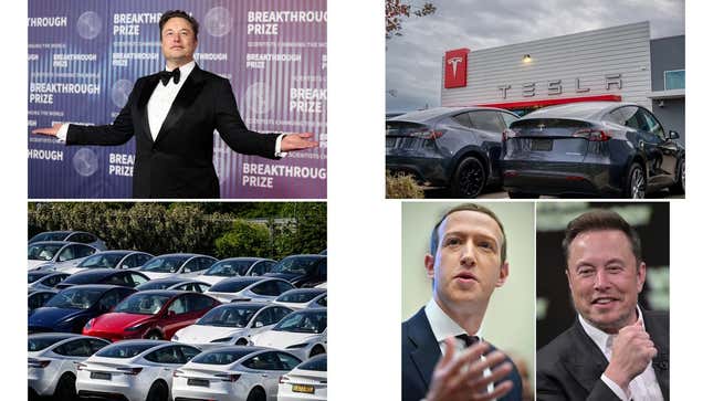 Image for article titled Mass layoffs, Elon Musk wants his $56 billion back, and EV demand slows: Tesla news roundup