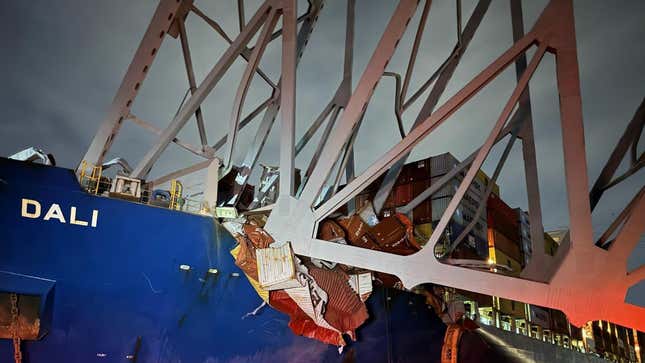 Image for article titled Cargo Ship Used Anchor In Desperate Attempt To Avoid Baltimore Bridge Collision