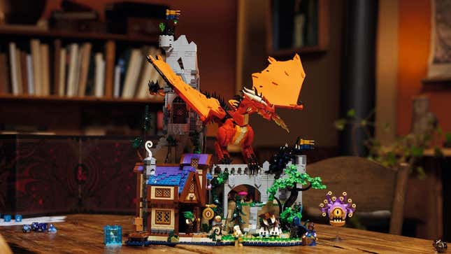 Photograph of Lego's Dungeons & Dragons 50th anniversary set.