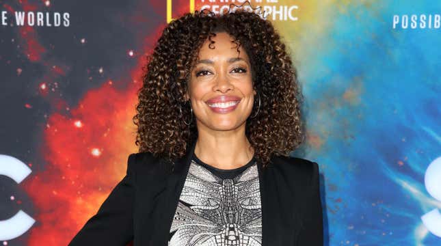 Gina Torres attends National Geographic’s Los Angeles Premiere Of “Cosmos: Possible Worlds” on February 26, 2020 in Westwood, Calif.