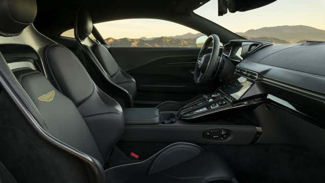 A render of the interior of the new Aston Martin Vantage. 