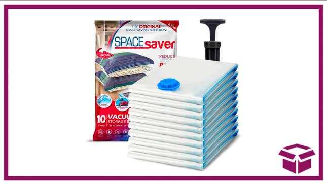 Declutter your home with a 10-pack of Spacesaver vacuum bags for just $30. 