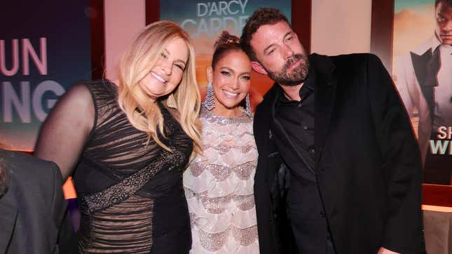 Jennifer Coolidge, Jennifer Lopez, and Ben Affleck at the premiere of “Shotgun Wedding.”