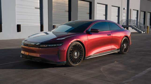 Image for article titled Shaq Is So Huge He Had West Coast Customs Make A One-Off Lucid Air Coupe So He Could Fit In It