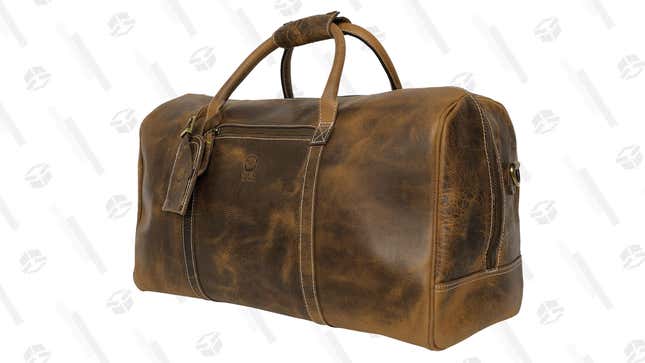 Handmade Leather Travel Duffel Bag | $120 | Amazon