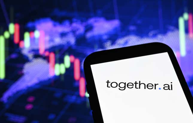 photo illustration, the logo of Together.ai is displayed on mobile phone screen