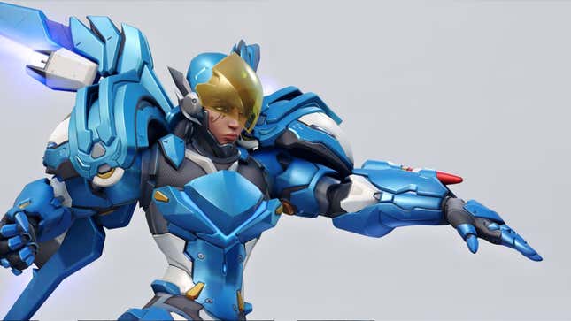 Pharah’s new look in Overwatch 2. Sadly you’ll have to wait for the game to get new skins.