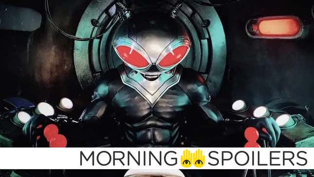 Aquaman's archnemesis Black Manta sits at a mysterious control station in a glimpse from Aquaman and the Lost Kingdom.