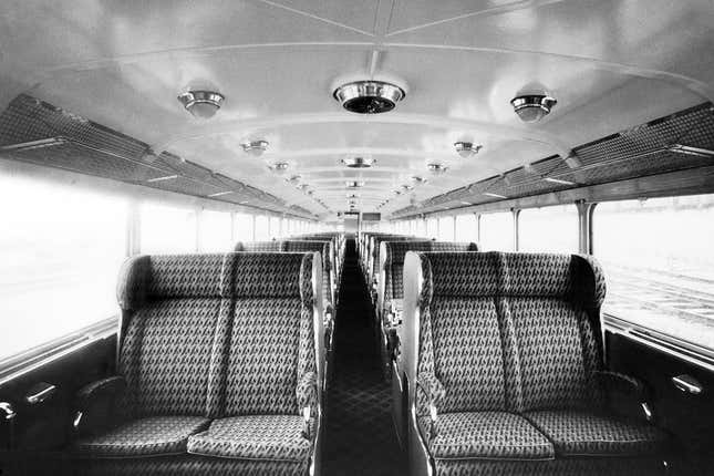Vintage photo of a Bugatti Autorail train