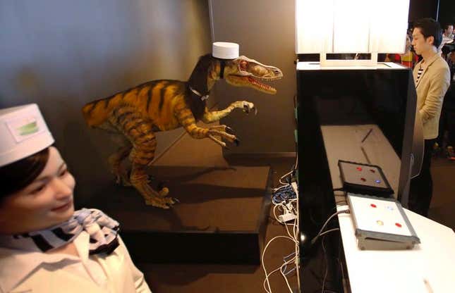 Front-desk robots.