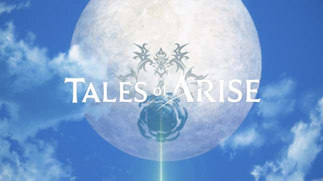 The Tales of Arise logo floating over a moon