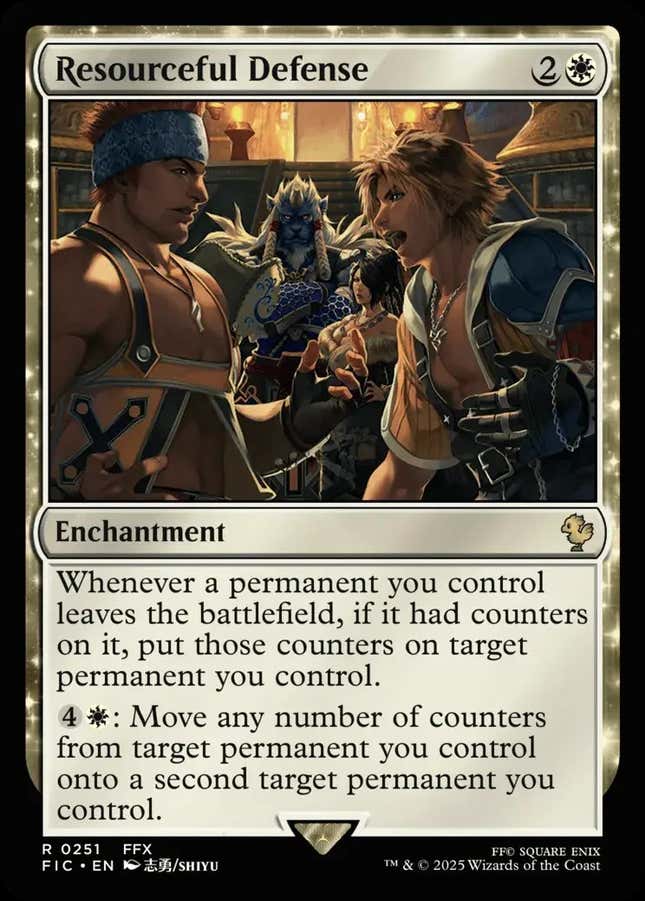 Tidus and Wakka chat while two other characters stare at them in the background.
