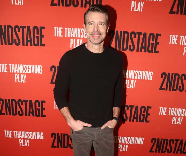 Scott Foley poses at a press day/photo call for the new Second Stage Theater on Broadway play “The Thanksgiving Play” at Redeye Grill on March 10, 2023 in New York City.