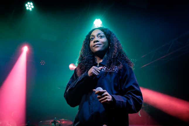 Noname, a.k.a. Fatimah Nyeema Warner, performs at Circolo Magnolia of Segrate on January 31, 2024 in Milan, Italy.