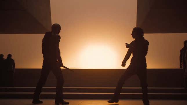 Feyd Rauth vs. Paul Atreides in Dune: Part Two.