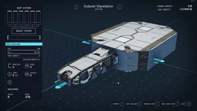 A screenshot shows an Outpost Statstation being built in a Starfield mod.