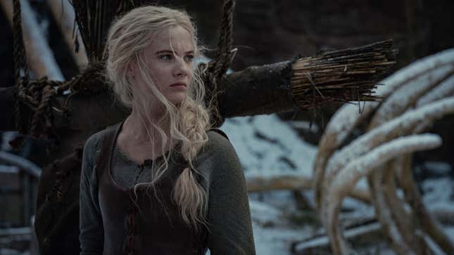 Freya Allan as Ciri in a scene from season two of Netflix's The Witcher. 